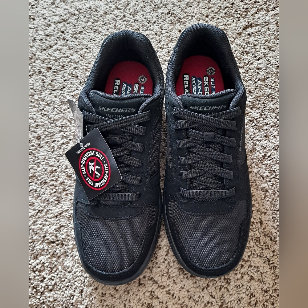 Skechers Shred Treads Relaxed Fit SR EH black Shoes Size 8.5 - Picture 5 of 9